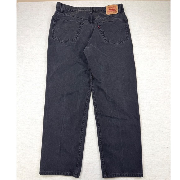 Vintage Levi Strauss 550 Mens Black Relaxed Fit Jeans W40 L32 Denim Red Tab - Picture 2 of 11